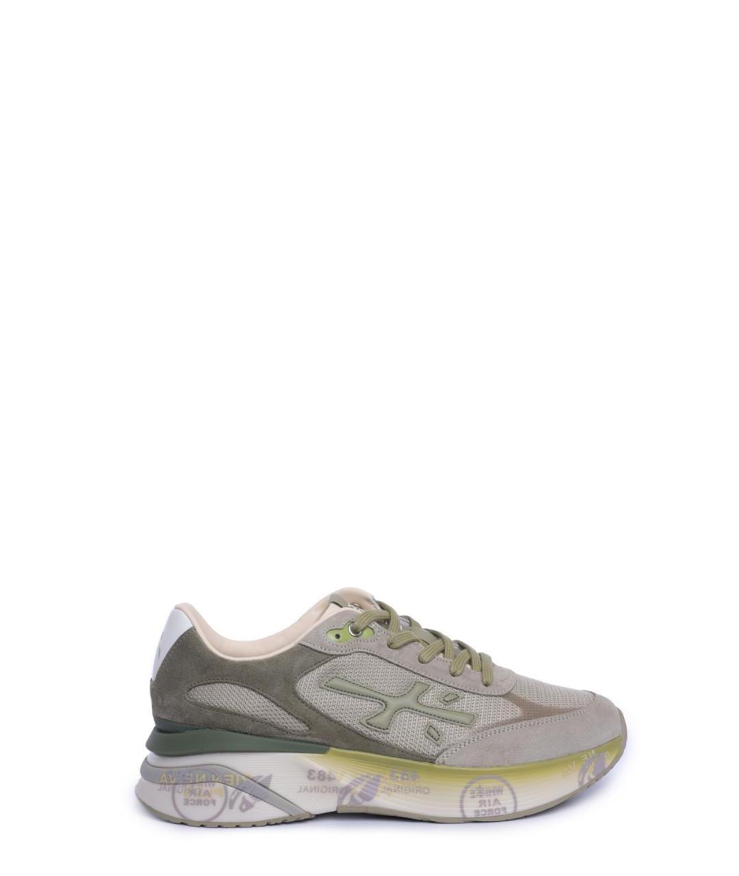 PREMIATA Зеленые низкие кроссовки / кеды, фото 1