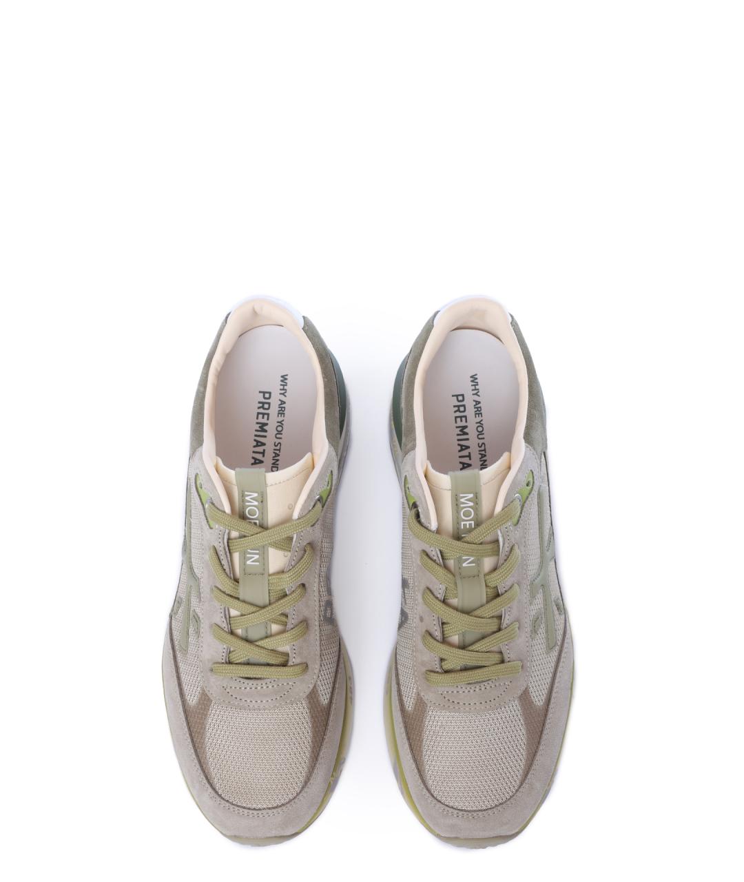 PREMIATA Зеленые низкие кроссовки / кеды, фото 3