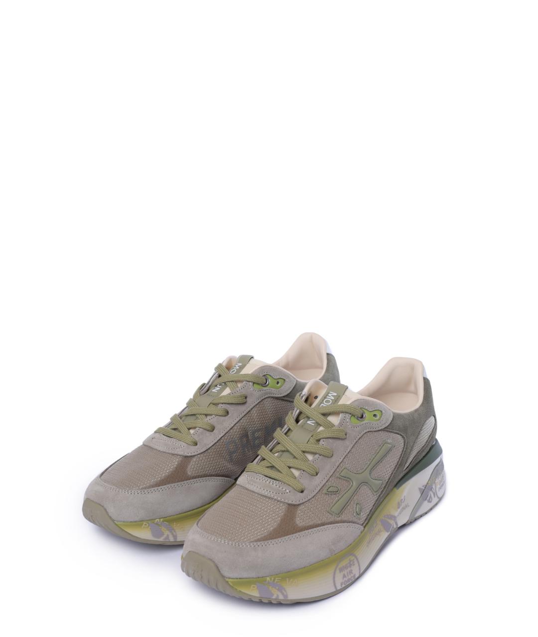 PREMIATA Зеленые низкие кроссовки / кеды, фото 2