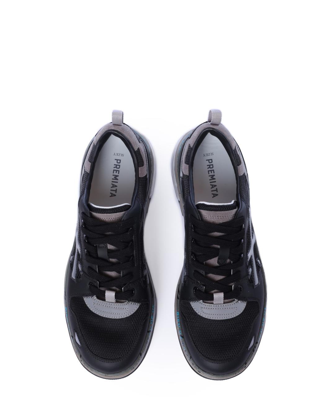 PREMIATA Черные низкие кроссовки / кеды, фото 3