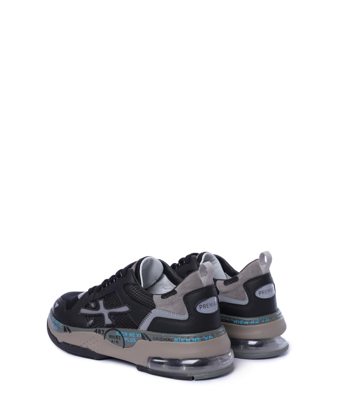 PREMIATA Черные низкие кроссовки / кеды, фото 5