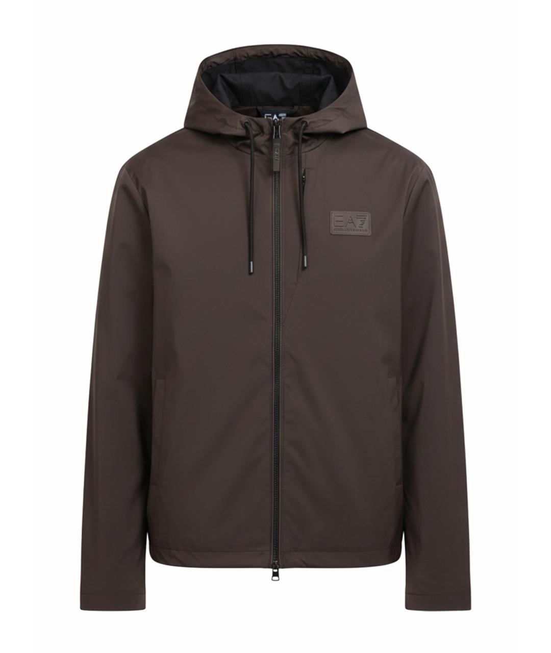 EA7 Коричневая полиэстеровая куртка, фото 1