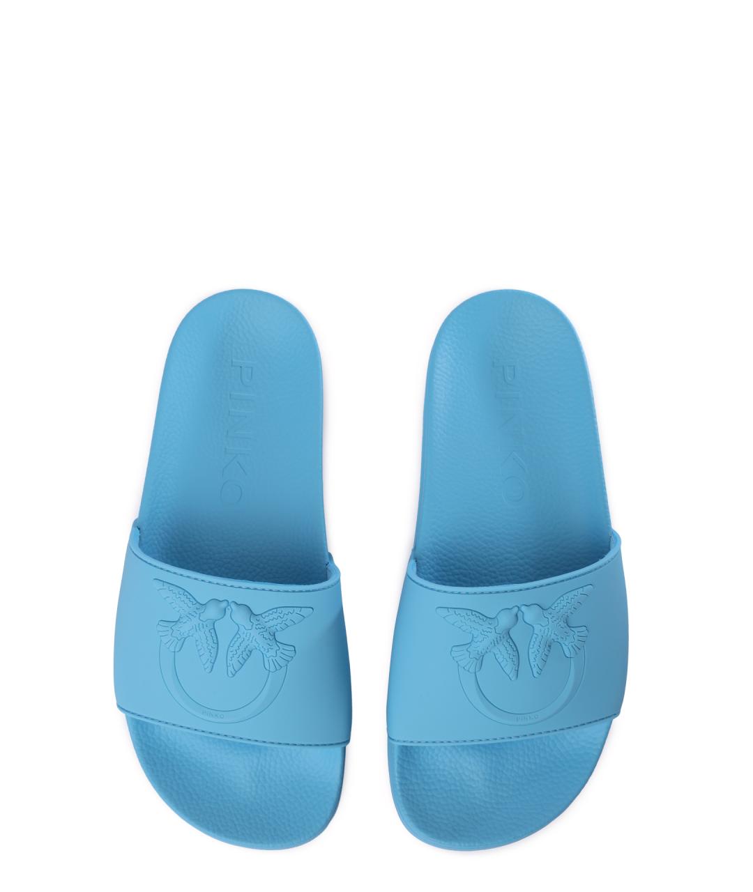 PINKO Голубые резиновые шлепанцы, фото 3