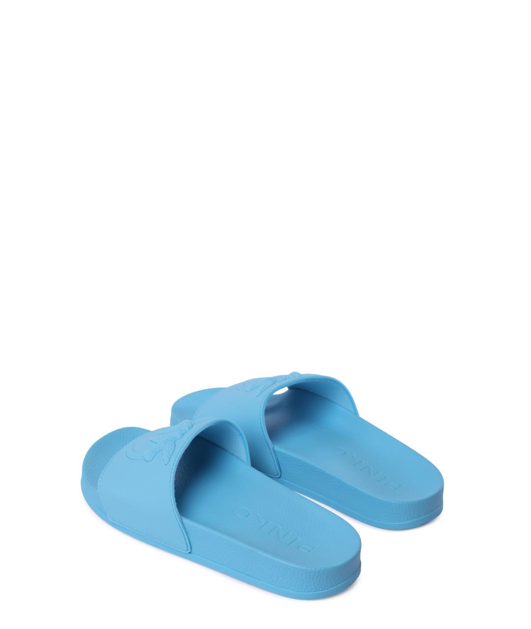 PINKO Голубые резиновые шлепанцы, фото 4
