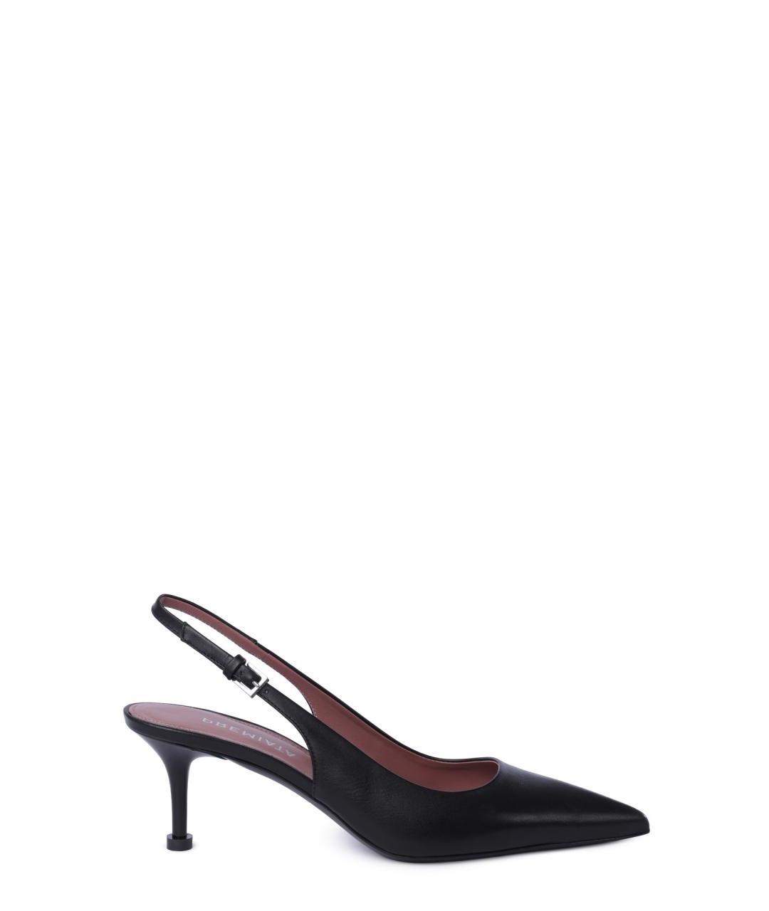 PREMIATA Черные кожаные босоножки, фото 1