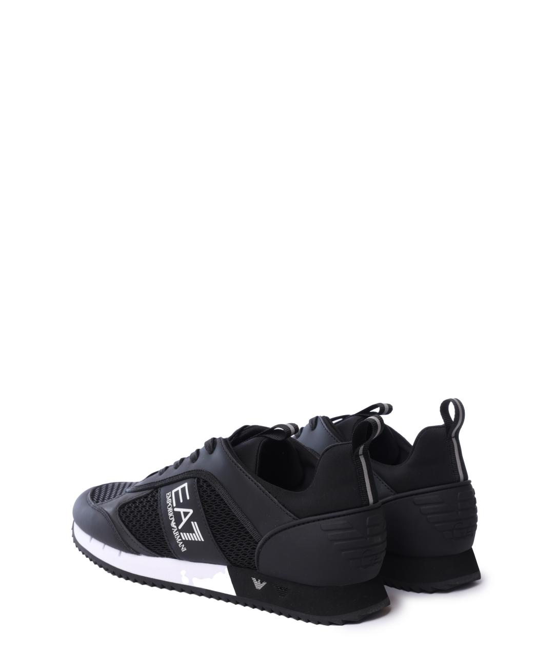 EA7 Черные низкие кроссовки / кеды, фото 3