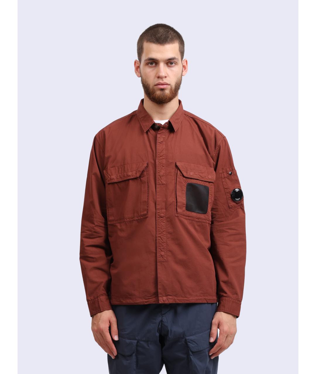 CP COMPANY Красная хлопковая кэжуал рубашка, фото 6