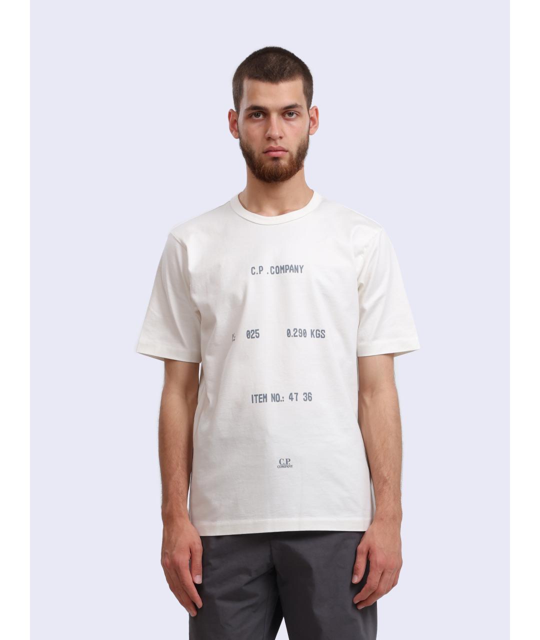 CP COMPANY Белая хлопковая футболка, фото 6
