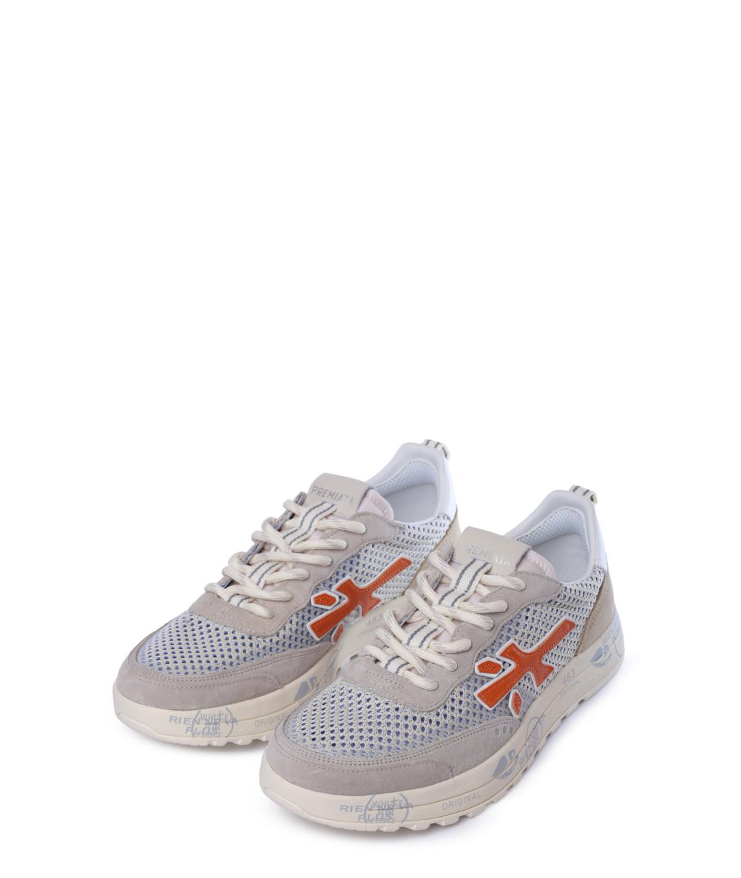 PREMIATA Серые низкие кроссовки / кеды, фото 2