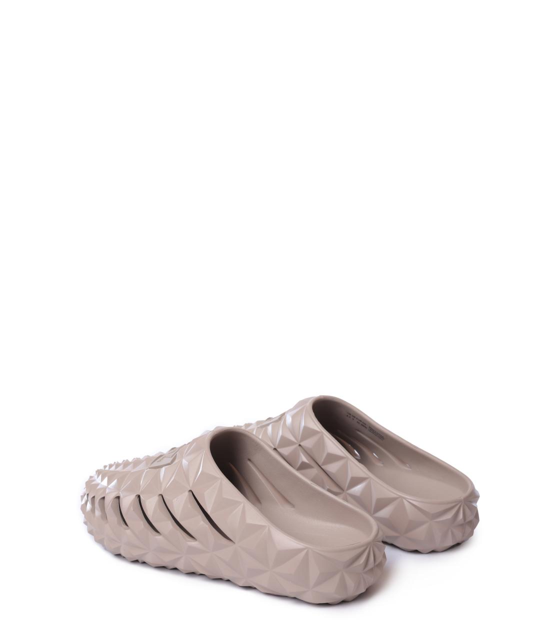 EA7 Бежевые резиновые шлепанцы, фото 3