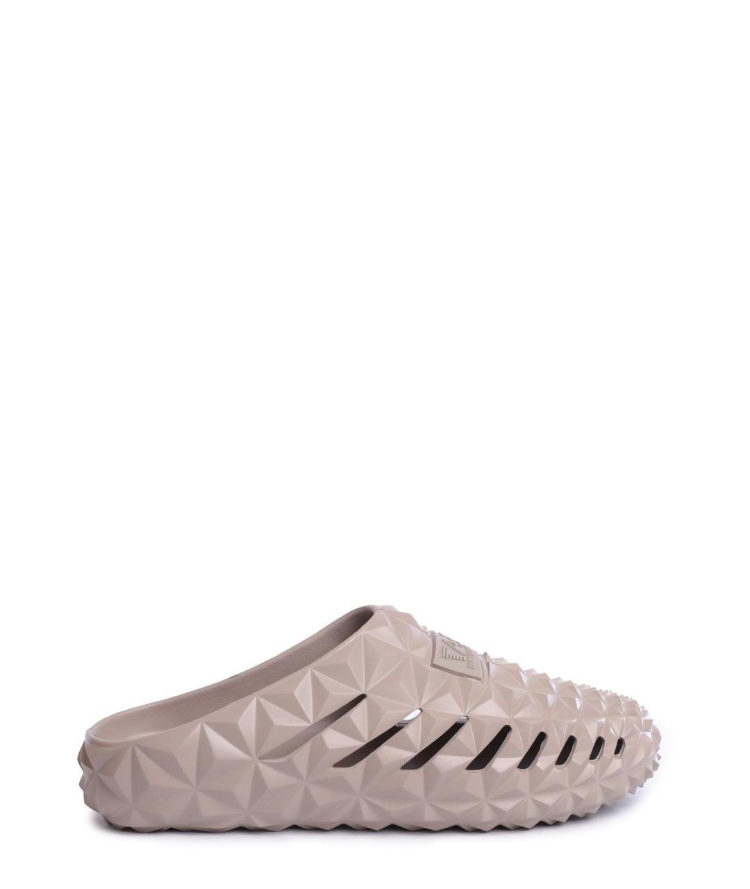 EA7 Бежевые резиновые шлепанцы, фото 1