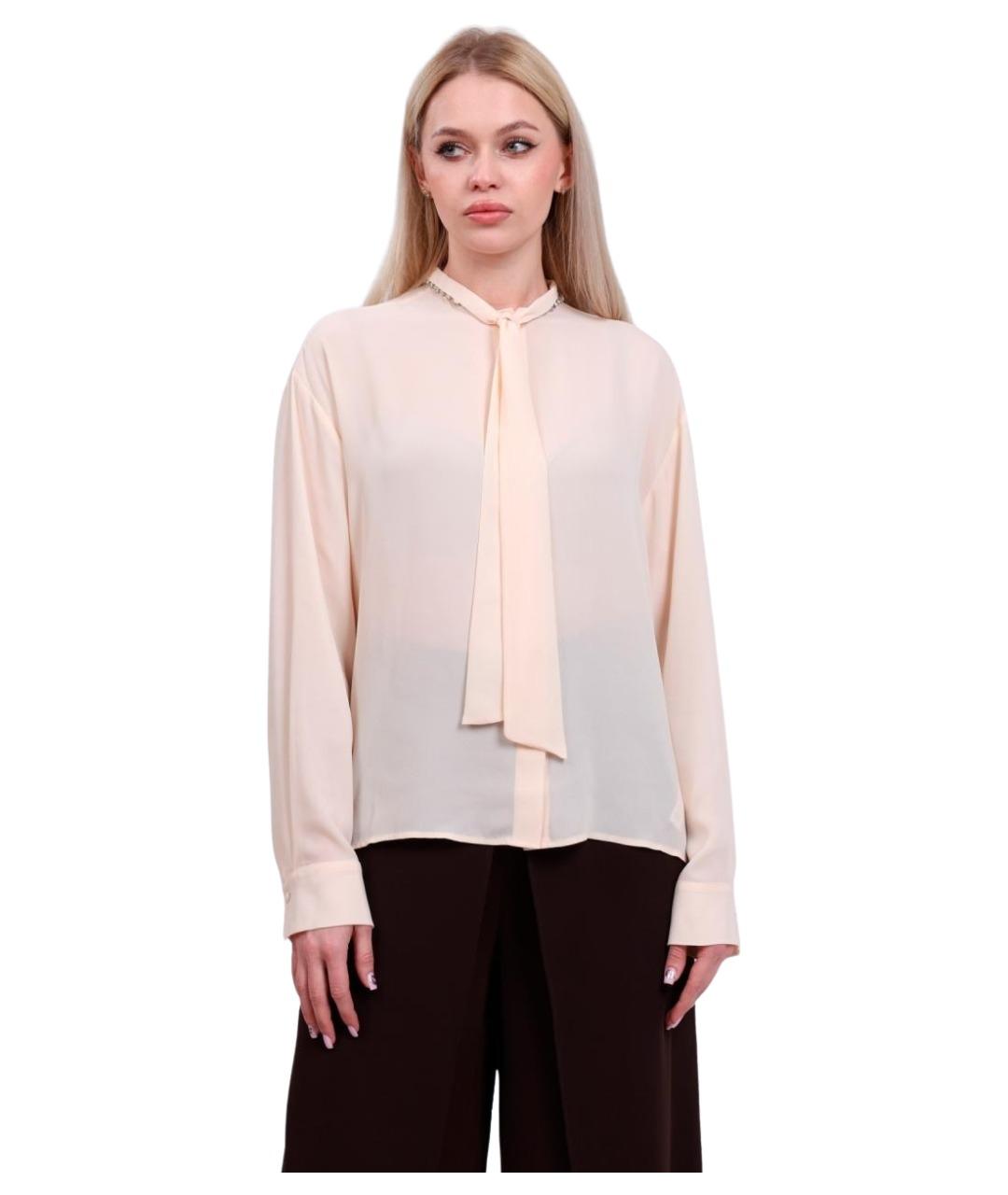 LIU JO Бежевая полиэстеровая рубашка, фото 1