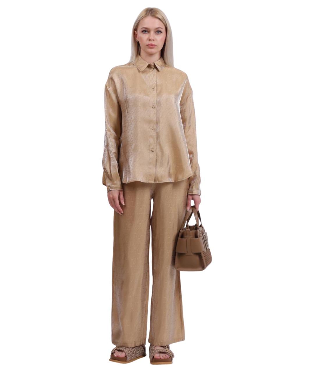 ARMANI EXCHANGE Бежевые прямые брюки, фото 1