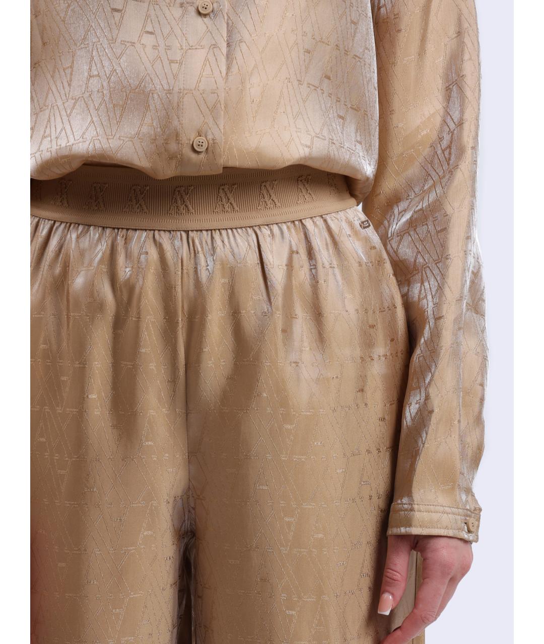 ARMANI EXCHANGE Бежевые прямые брюки, фото 4