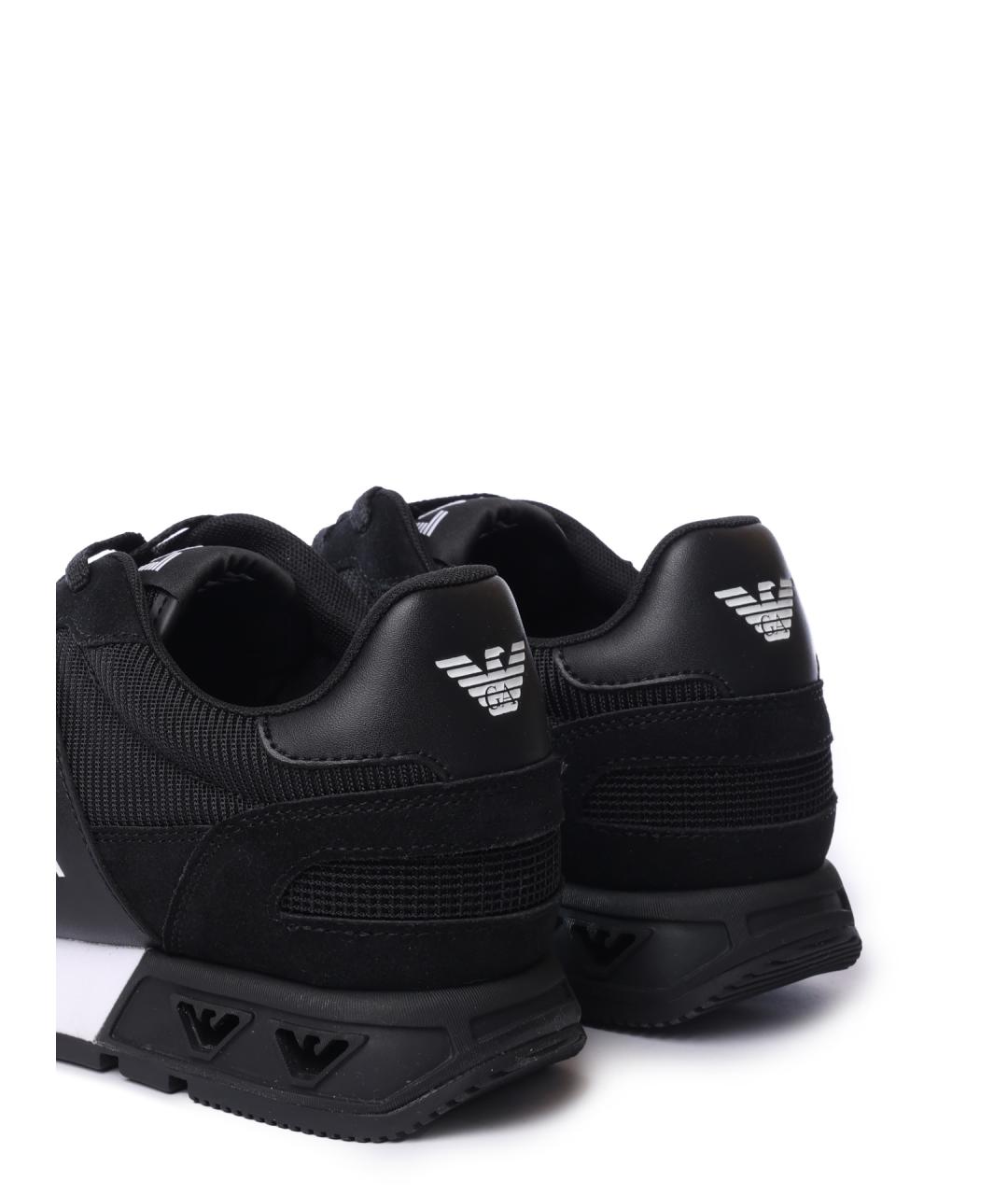 EA7 Черные высокие кроссовки / кеды, фото 6