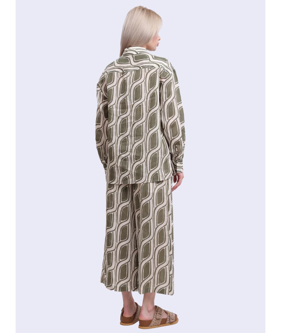 LIU JO Бежевая льняная рубашка, фото 4