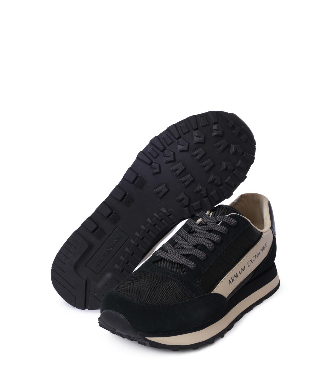 ARMANI EXCHANGE Черные низкие кроссовки / кеды, фото 4