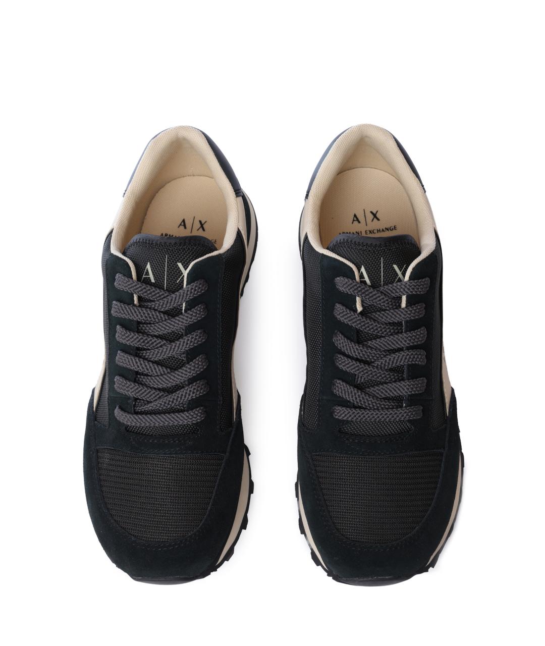 ARMANI EXCHANGE Черные низкие кроссовки / кеды, фото 3