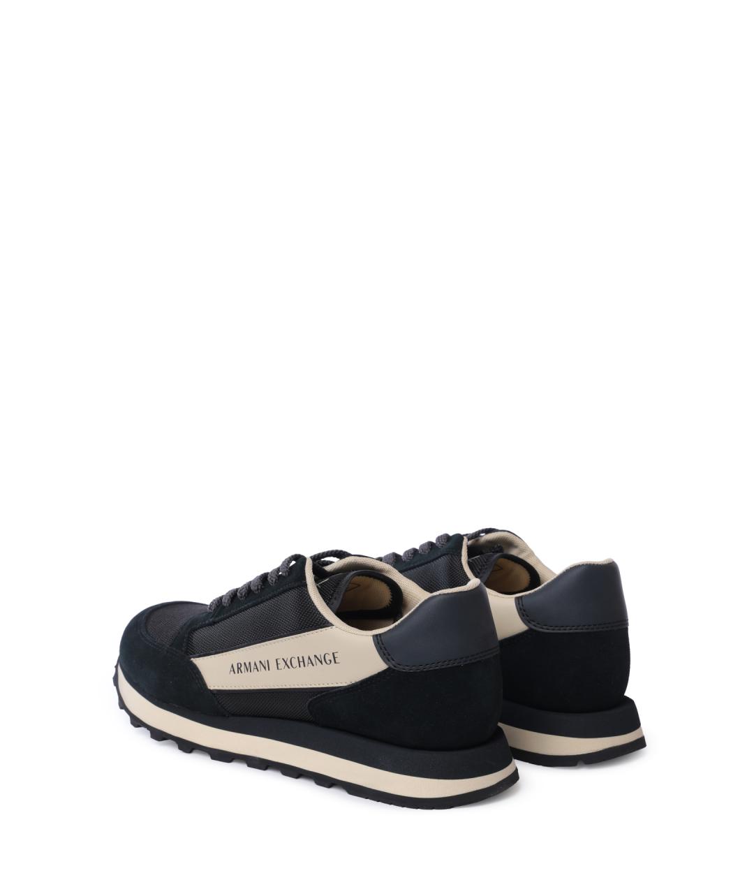 ARMANI EXCHANGE Черные низкие кроссовки / кеды, фото 5