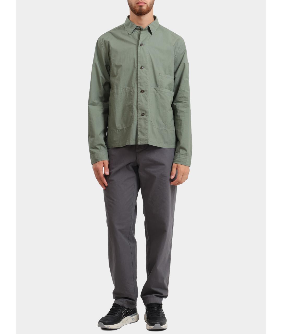 CP COMPANY Зеленая хлопковая кэжуал рубашка, фото 2