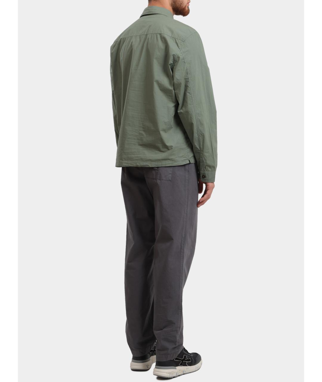 CP COMPANY Зеленая хлопковая кэжуал рубашка, фото 4