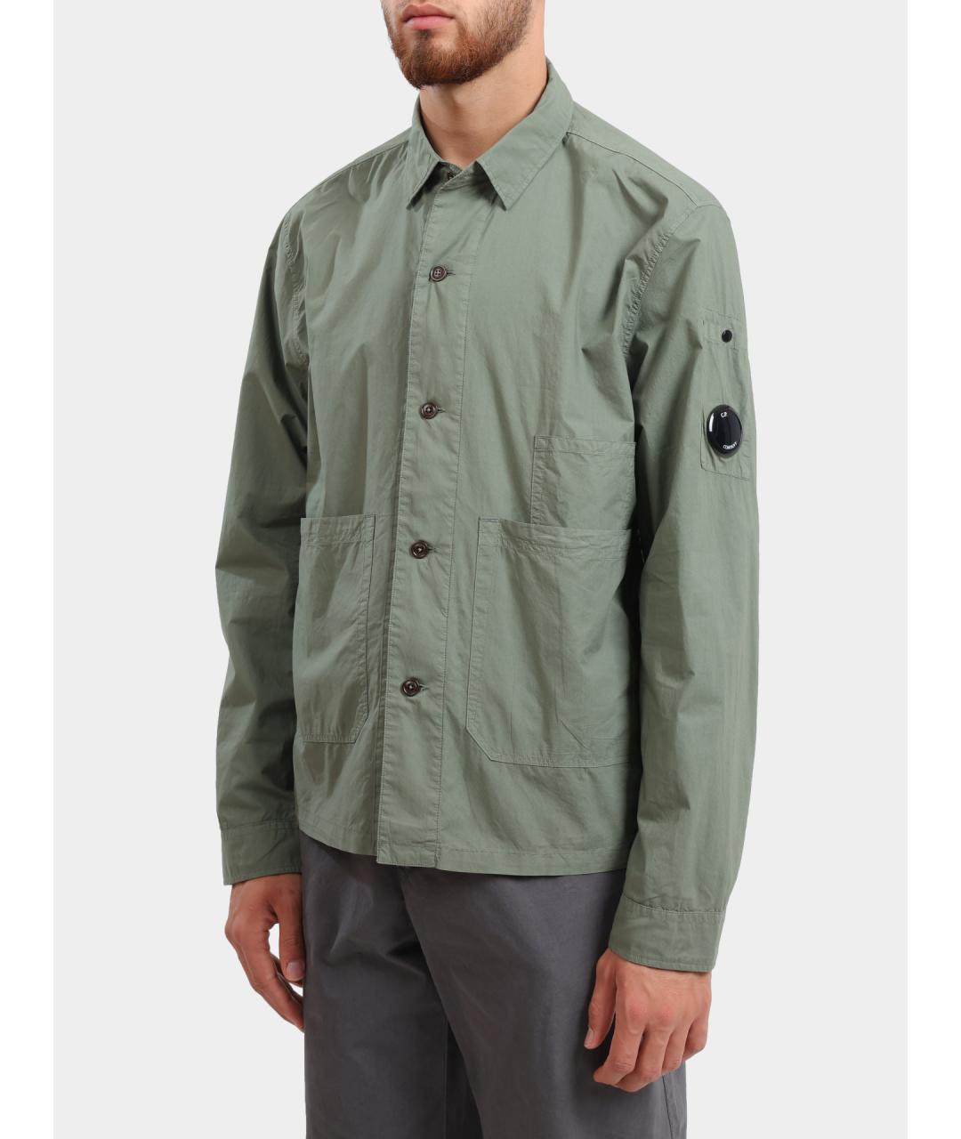 CP COMPANY Зеленая хлопковая кэжуал рубашка, фото 3