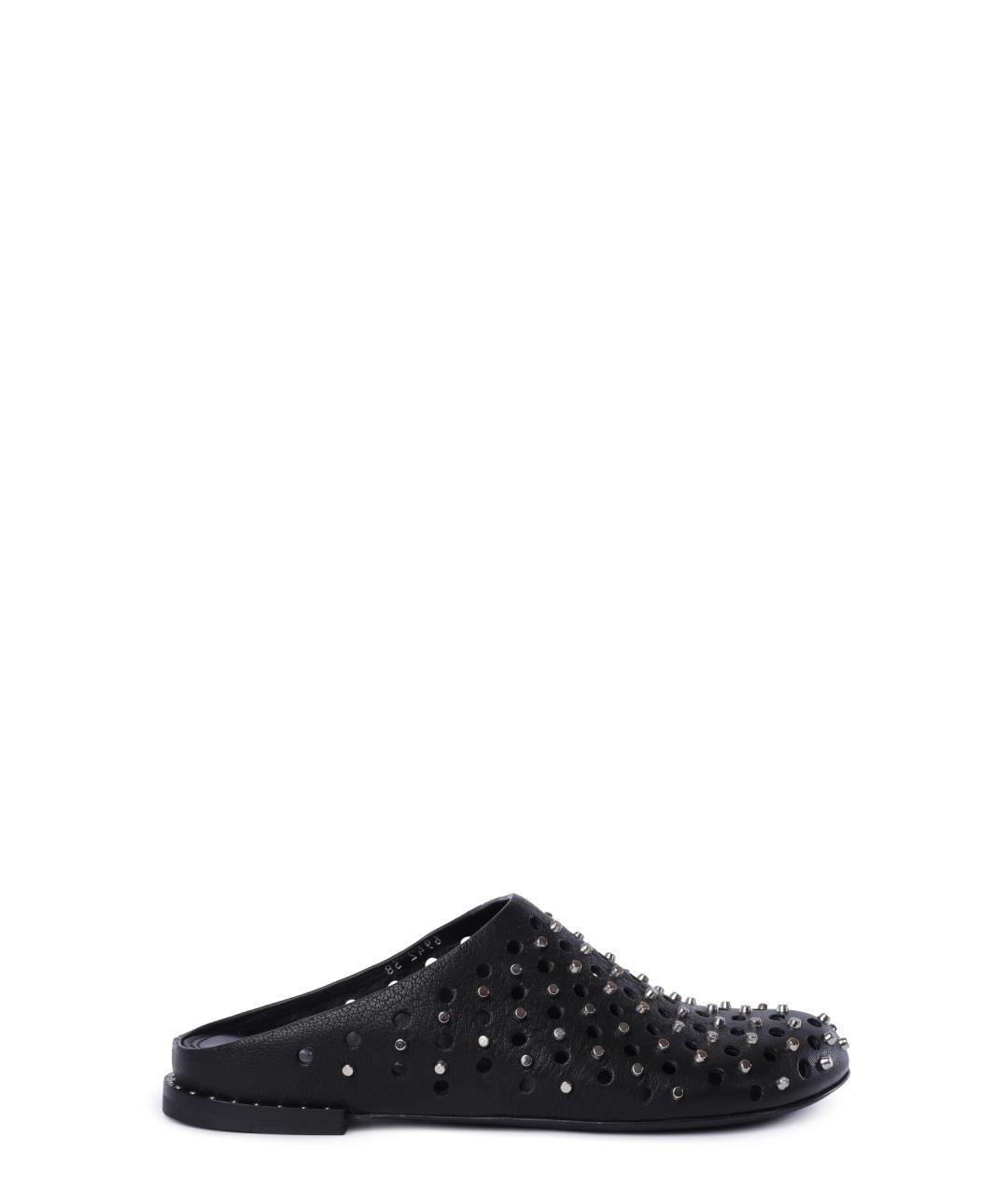 PREMIATA Черные кожаные мюли, фото 1