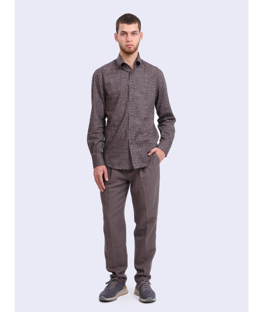 BRUNELLO CUCINELLI Мульти хлопковая кэжуал рубашка, фото 2