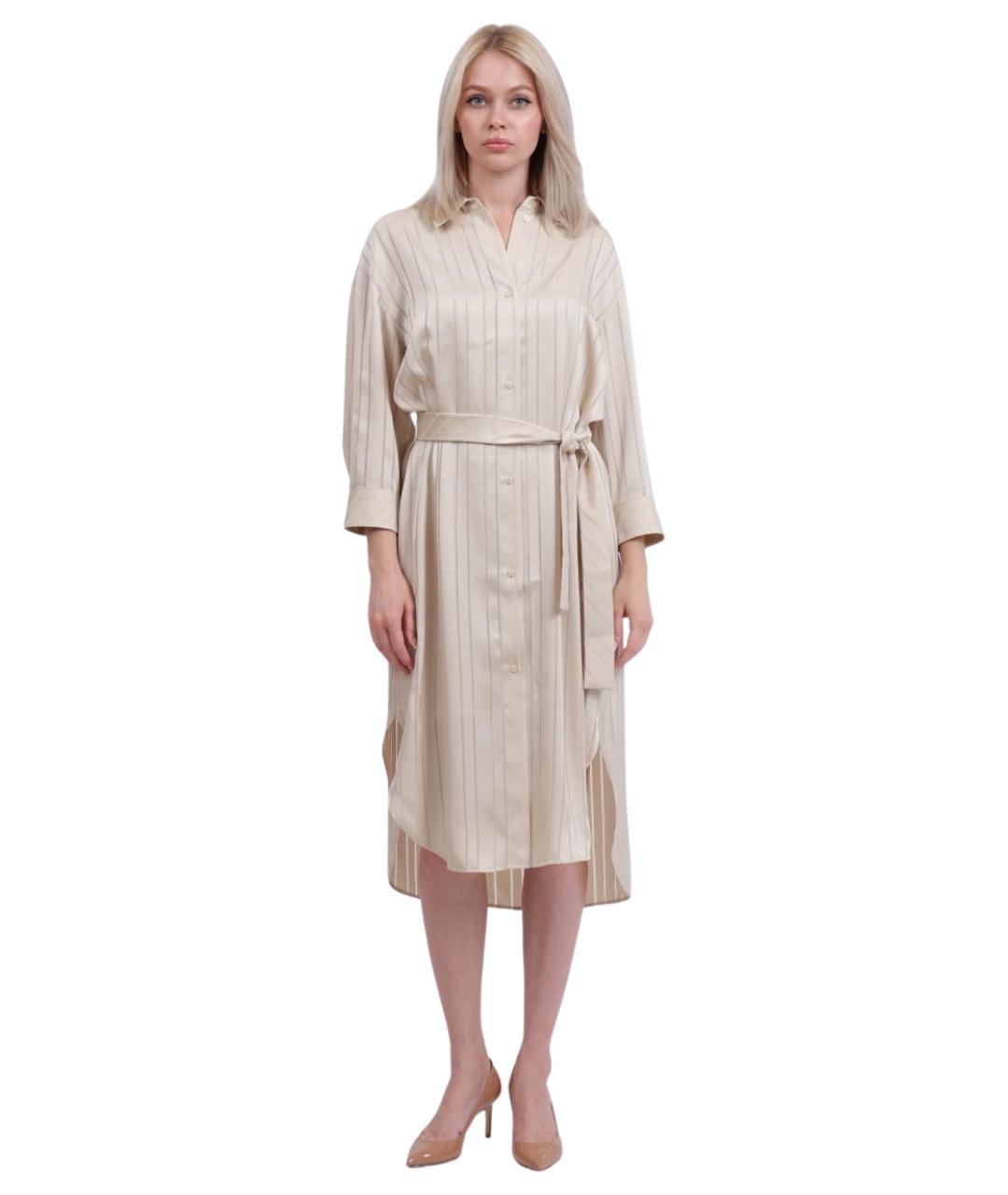 ARMANI EXCHANGE Бежевое повседневное платье, фото 1