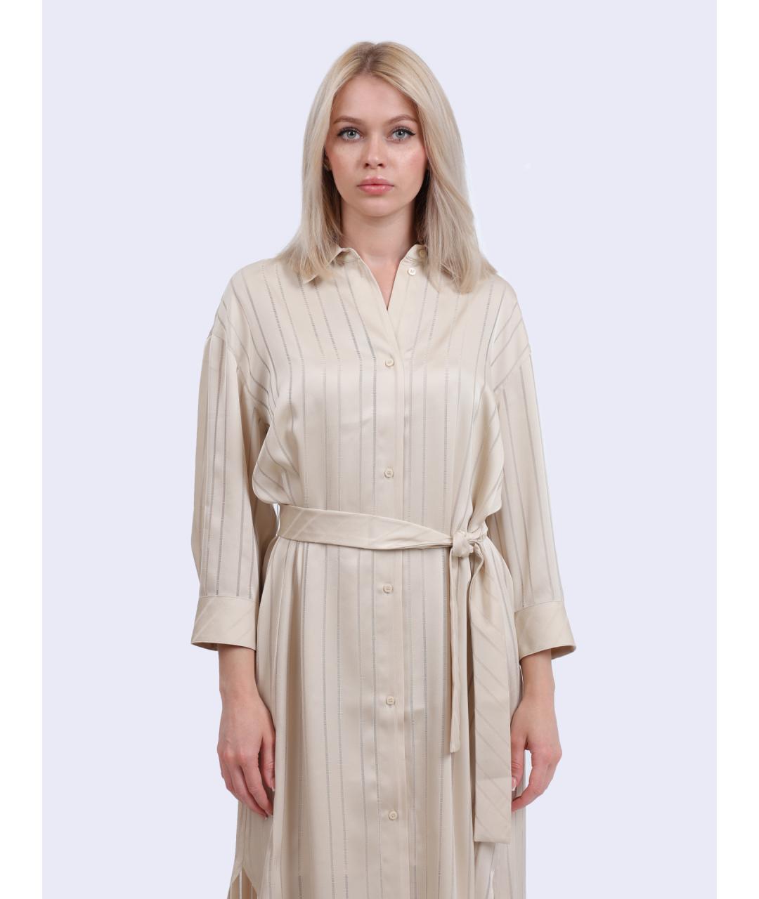 ARMANI EXCHANGE Бежевое повседневное платье, фото 2