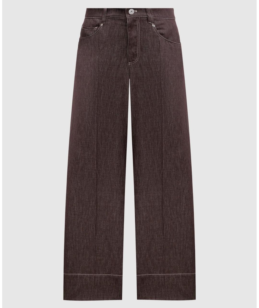 BRUNELLO CUCINELLI Красные хлопковые прямые джинсы, фото 7