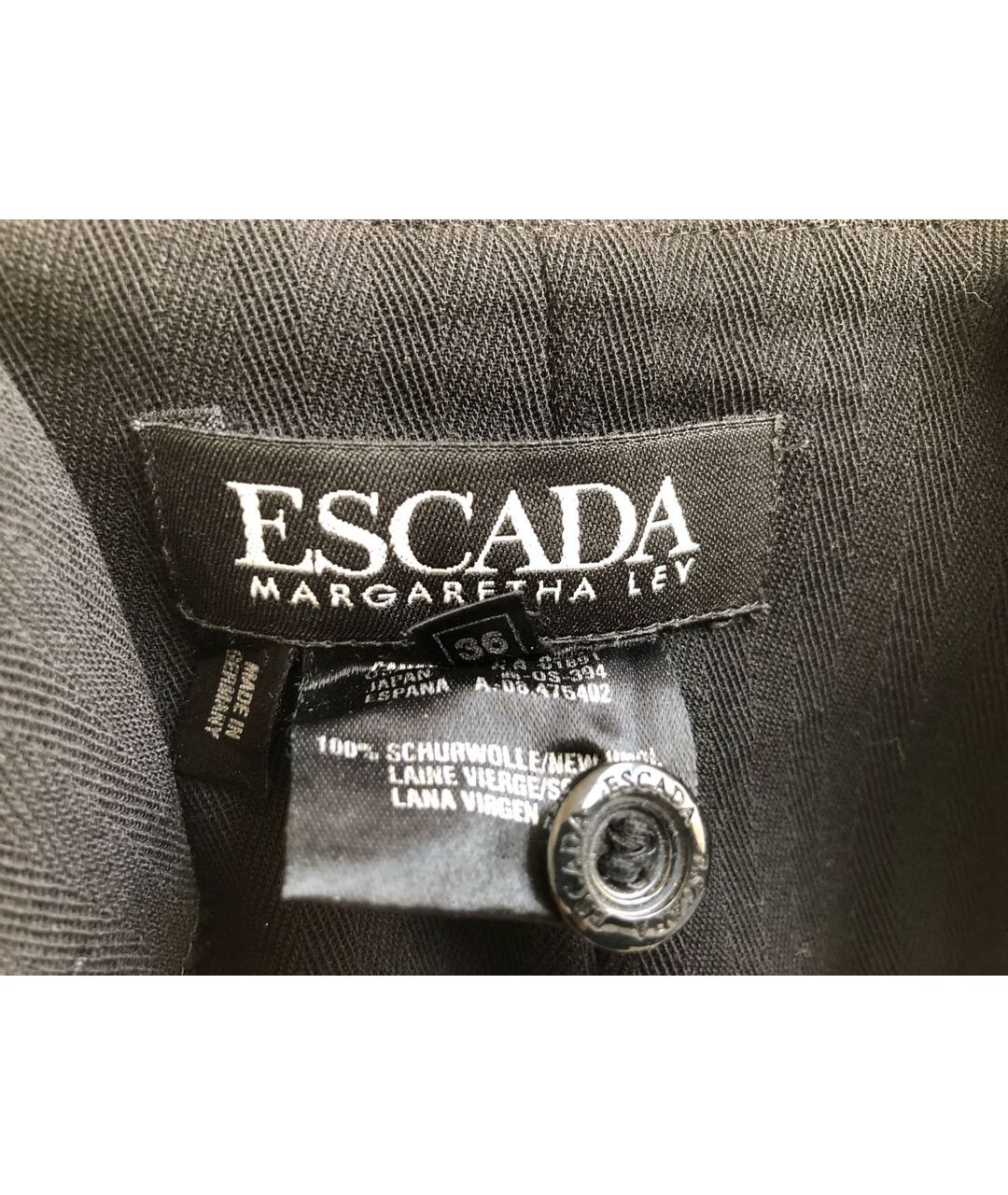 ESCADA Черный шерстяной костюм с брюками, фото 7
