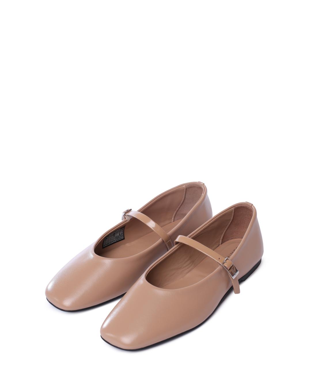 CALVIN KLEIN Бежевые кожаные балетки, фото 2