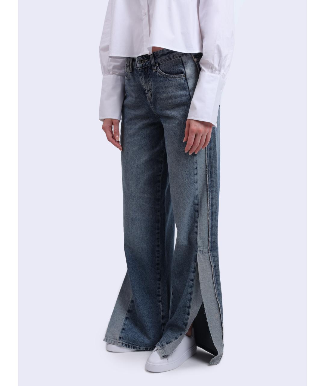 ARMANI EXCHANGE Синие хлопковые прямые джинсы, фото 3