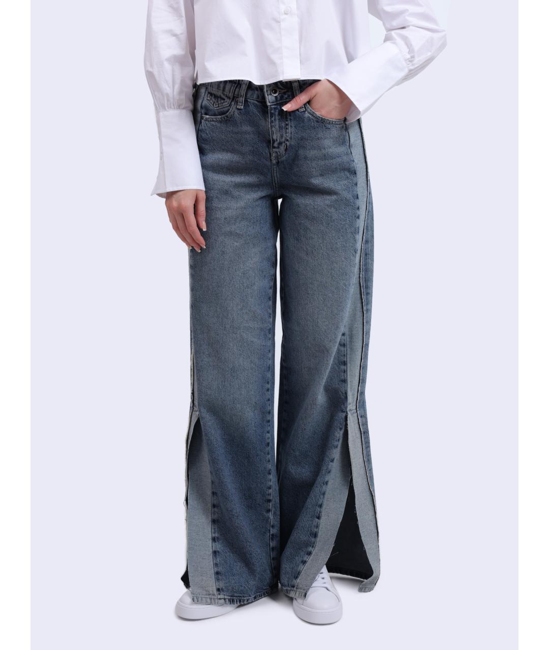 ARMANI EXCHANGE Синие хлопковые прямые джинсы, фото 2