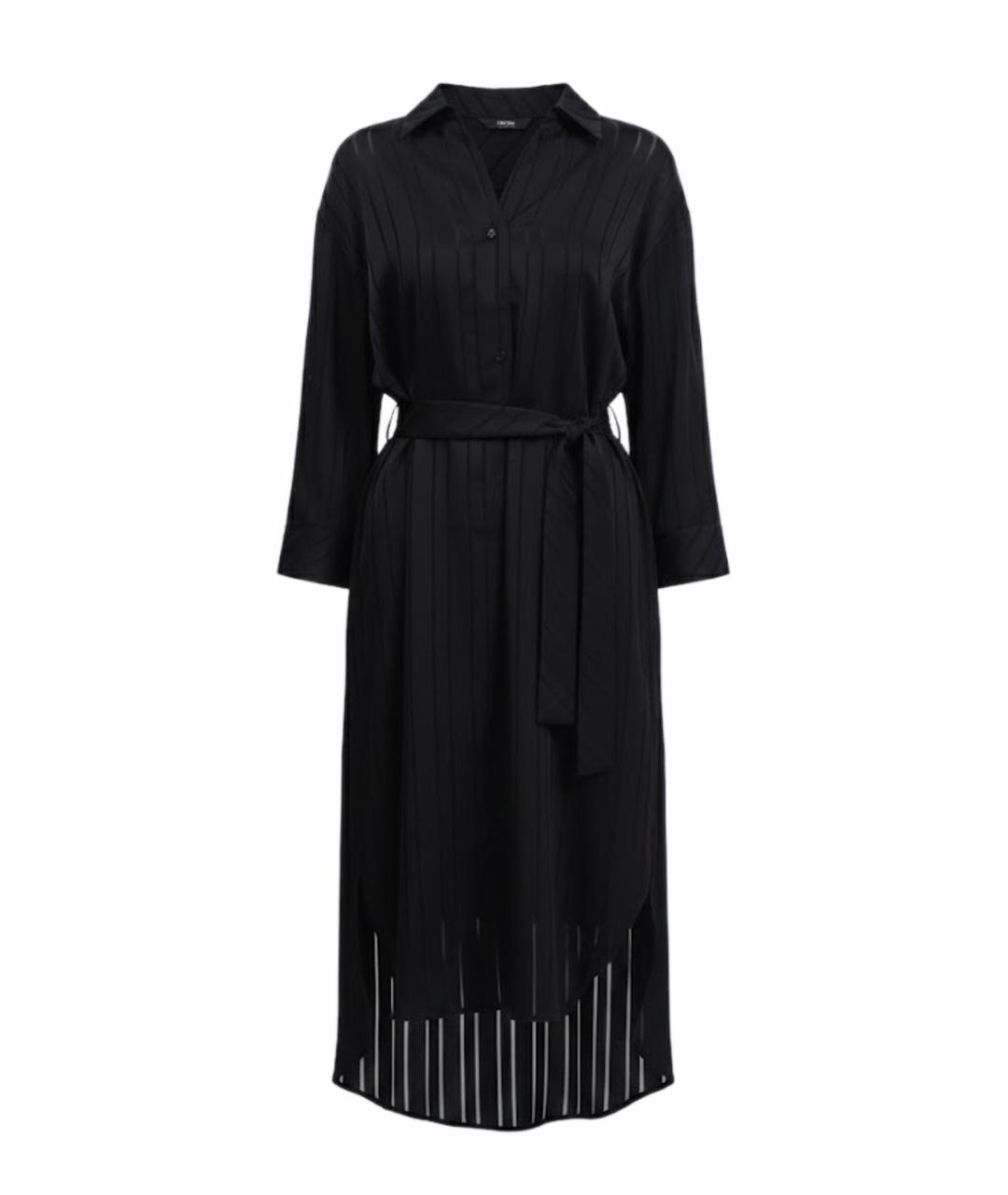 ARMANI EXCHANGE Черное атласное повседневное платье, фото 1