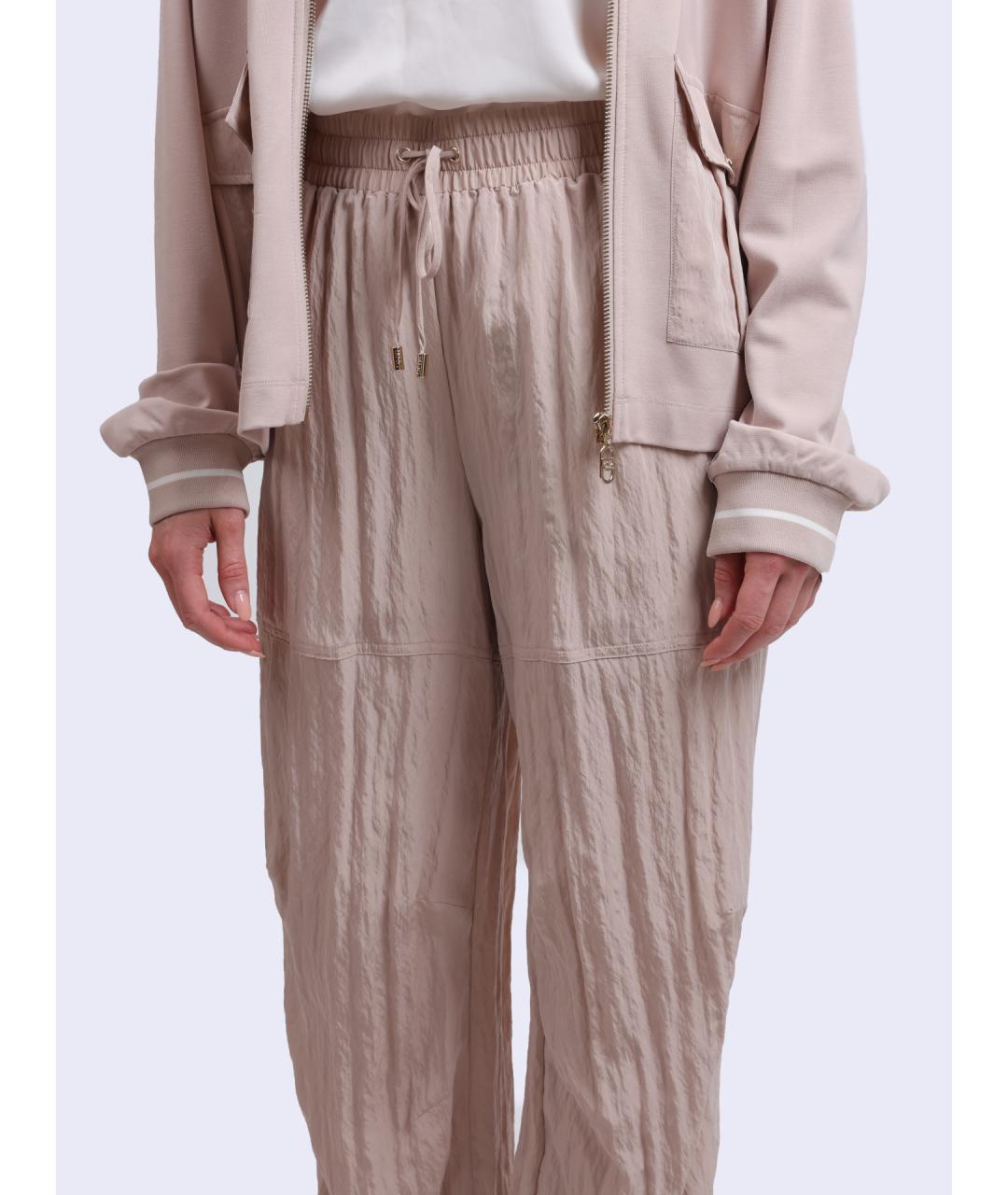 LIU JO Бежевые прямые брюки, фото 4