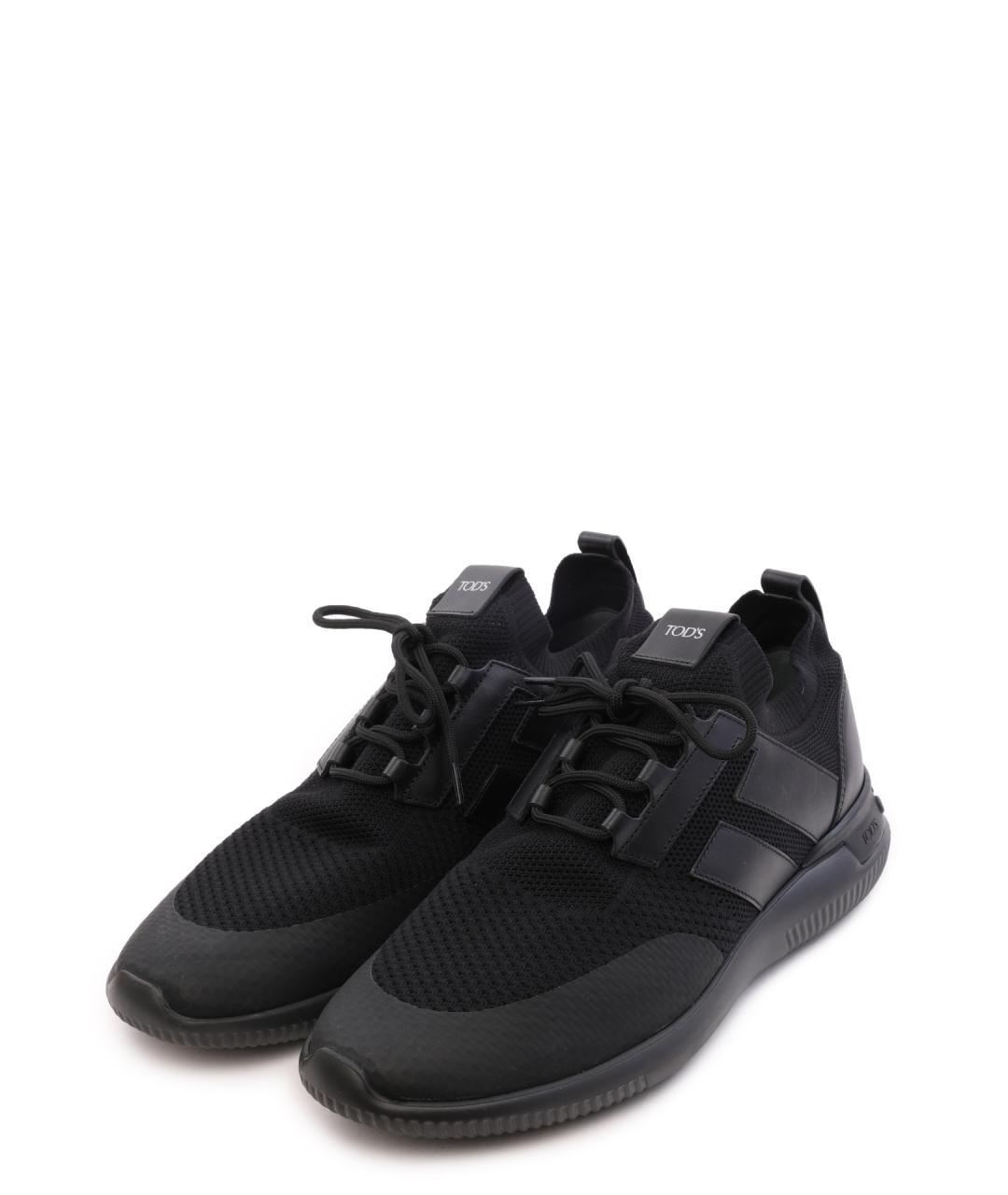 TOD'S Черные низкие кроссовки / кеды, фото 2