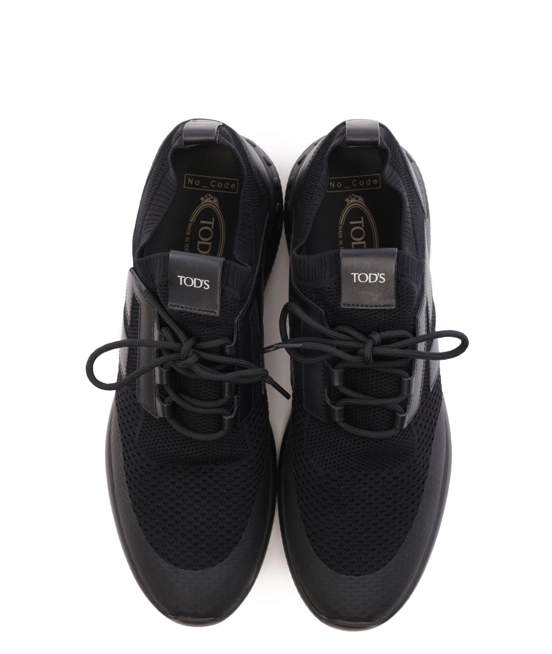 TOD'S Черные низкие кроссовки / кеды, фото 5