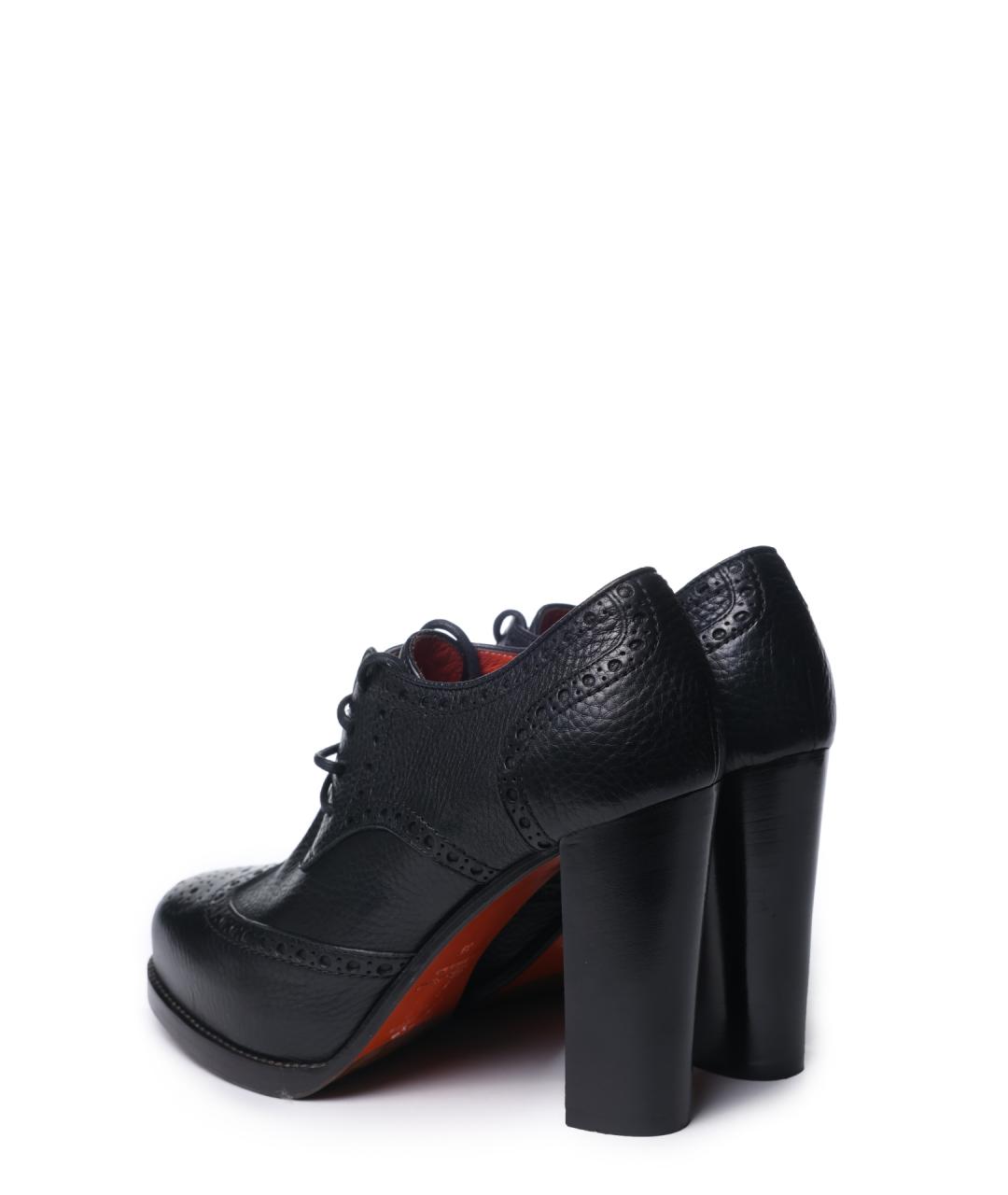 SANTONI Черные кожаные ботильоны, фото 3