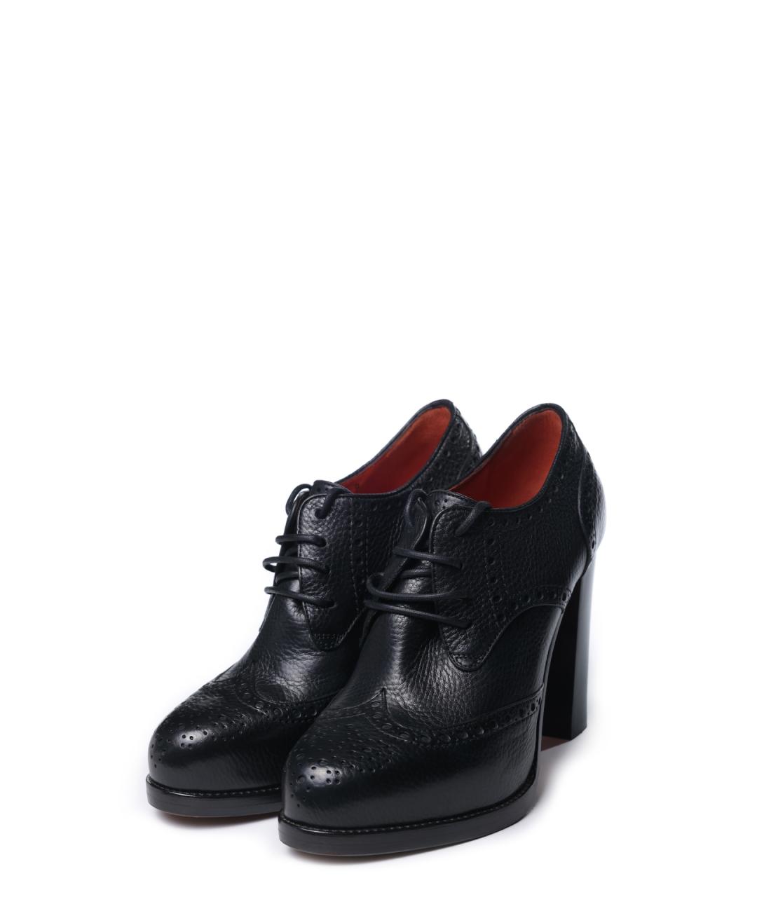 SANTONI Черные кожаные ботильоны, фото 2