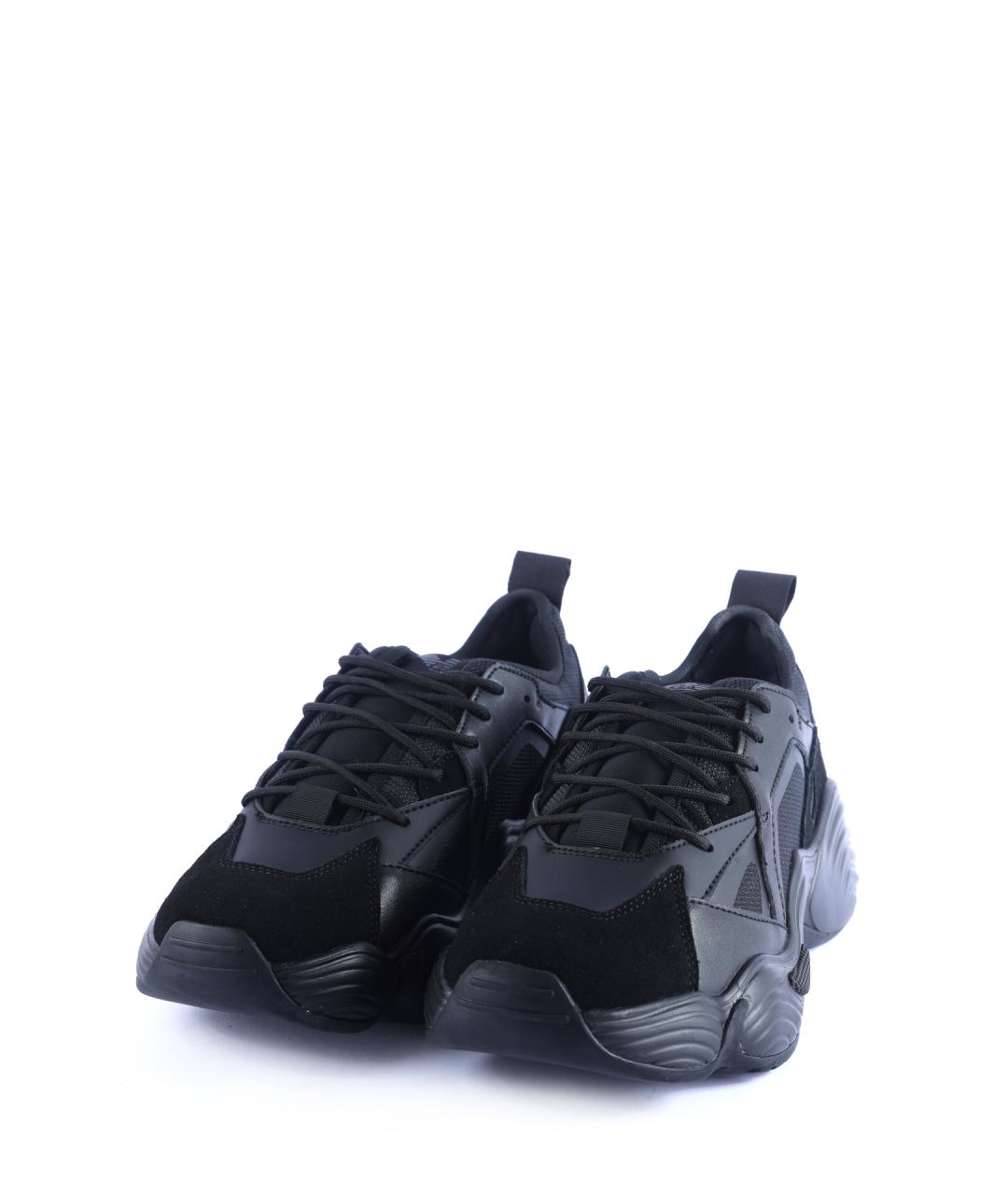 EMPORIO ARMANI Черные низкие кроссовки / кеды, фото 2