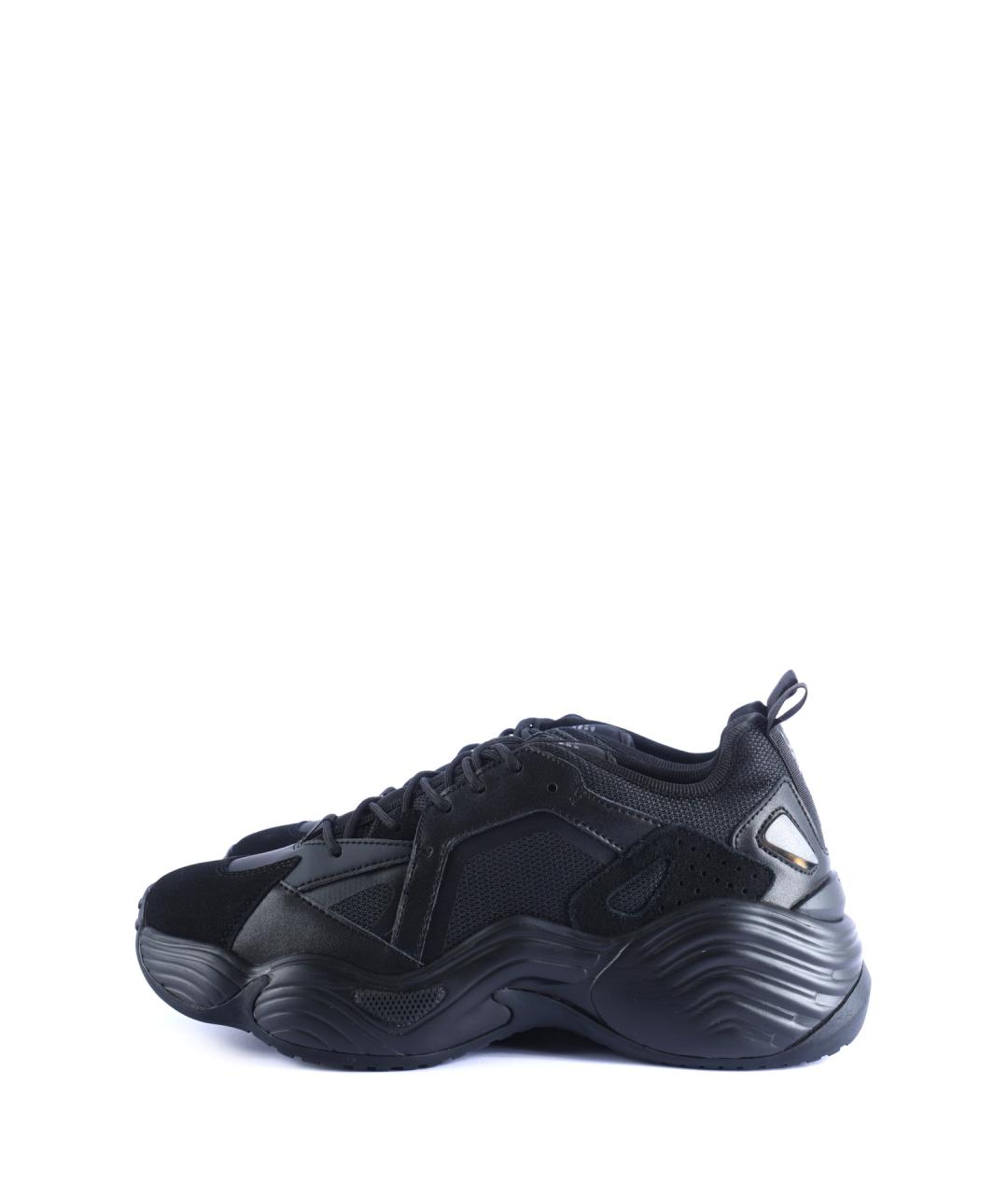 EMPORIO ARMANI Черные низкие кроссовки / кеды, фото 8