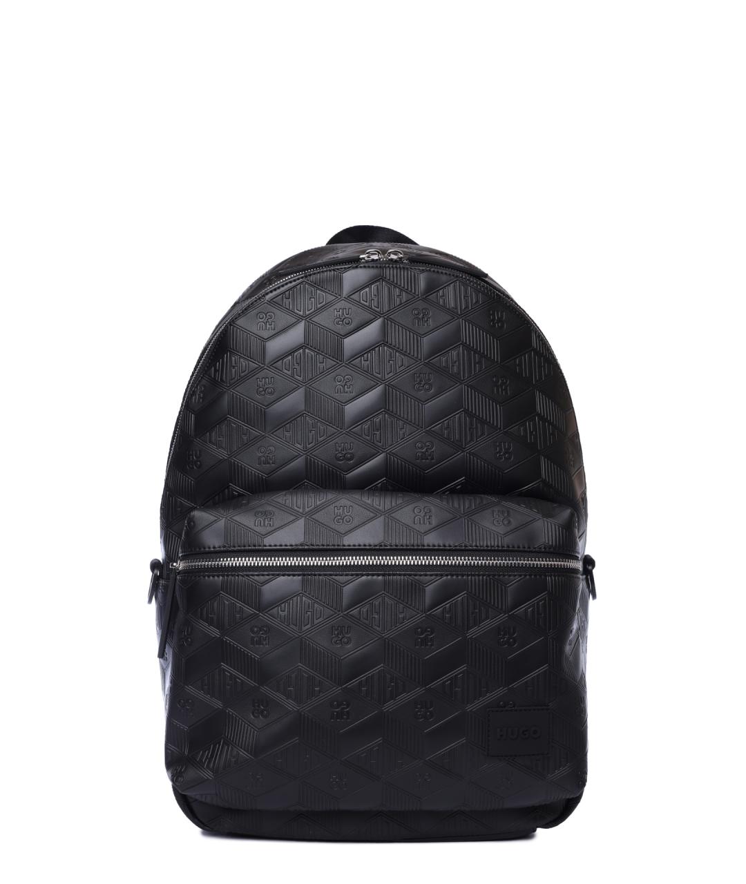 HUGO Черный рюкзак из искусственной кожи, фото 1
