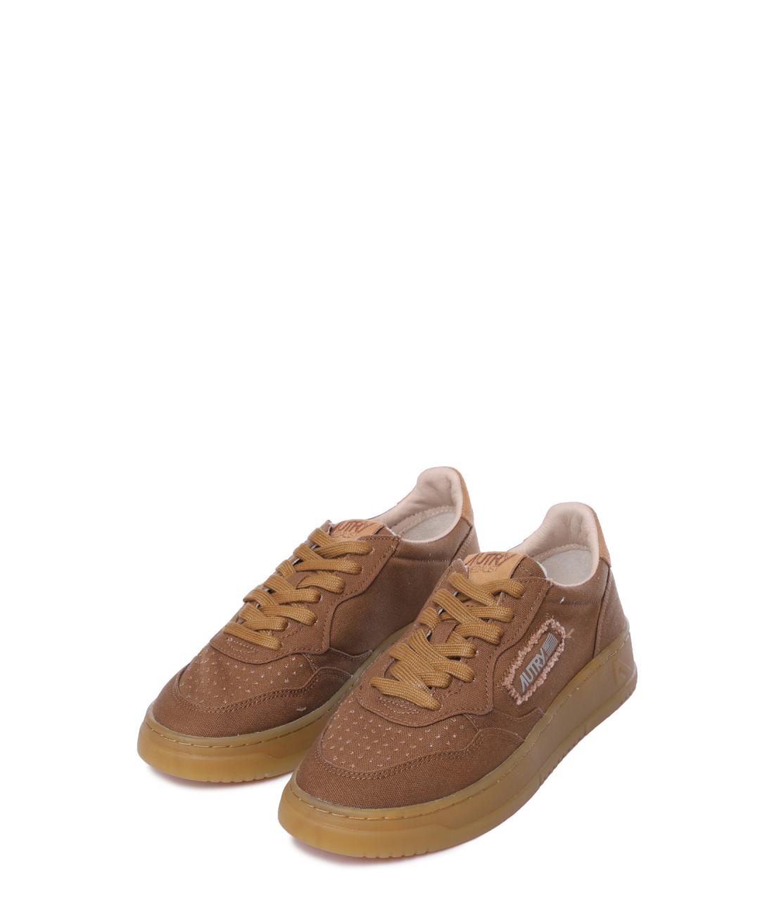 AUTRY Коричневые текстильные кеды, фото 2