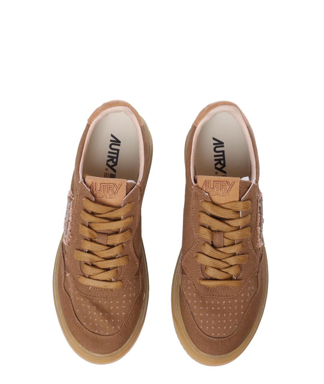 AUTRY Коричневые текстильные кеды, фото 3