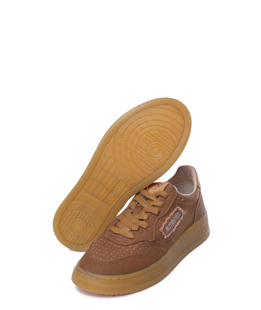 AUTRY Коричневые текстильные кеды, фото 4