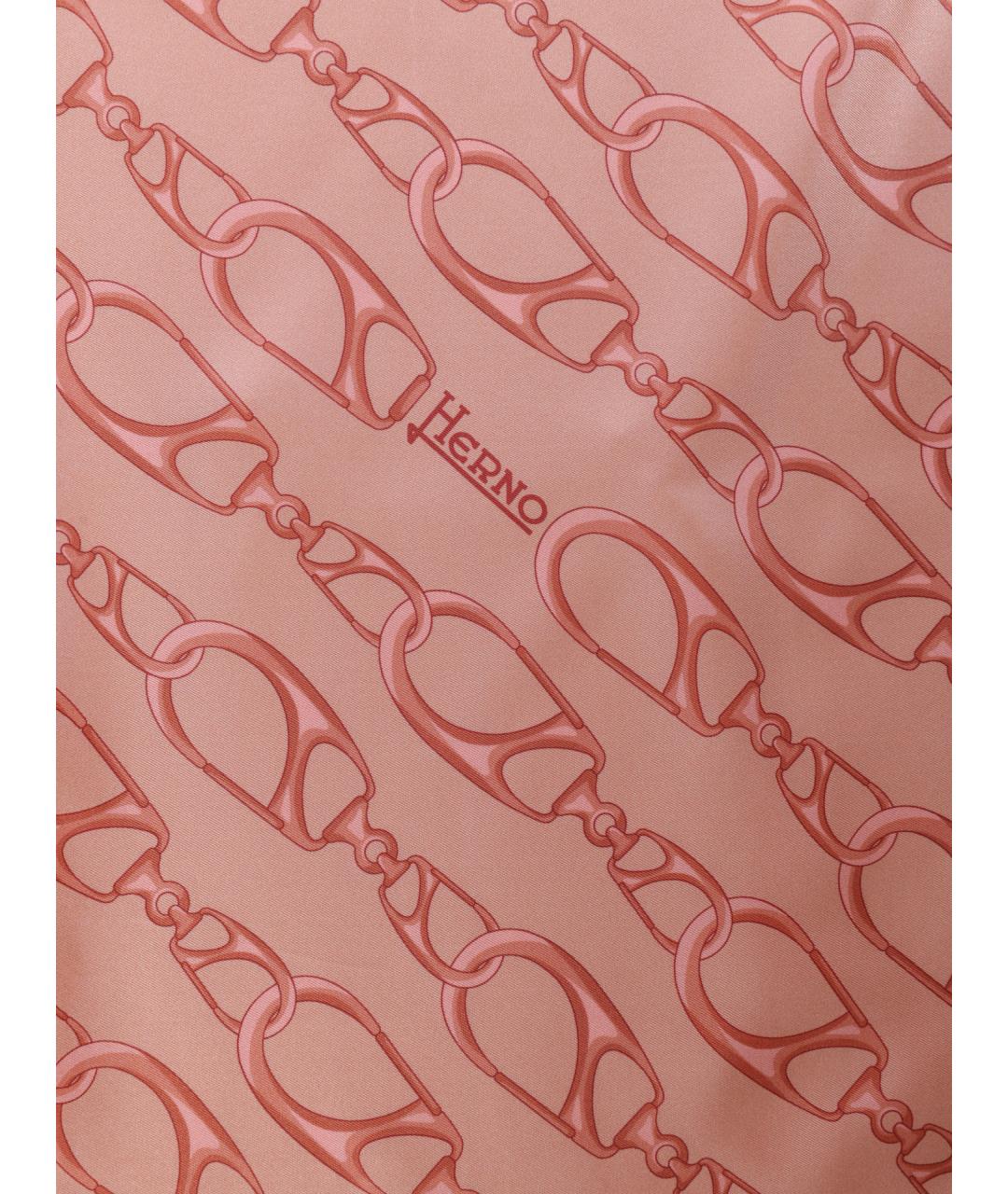 HERNO Коралловый шелковый платок, фото 2