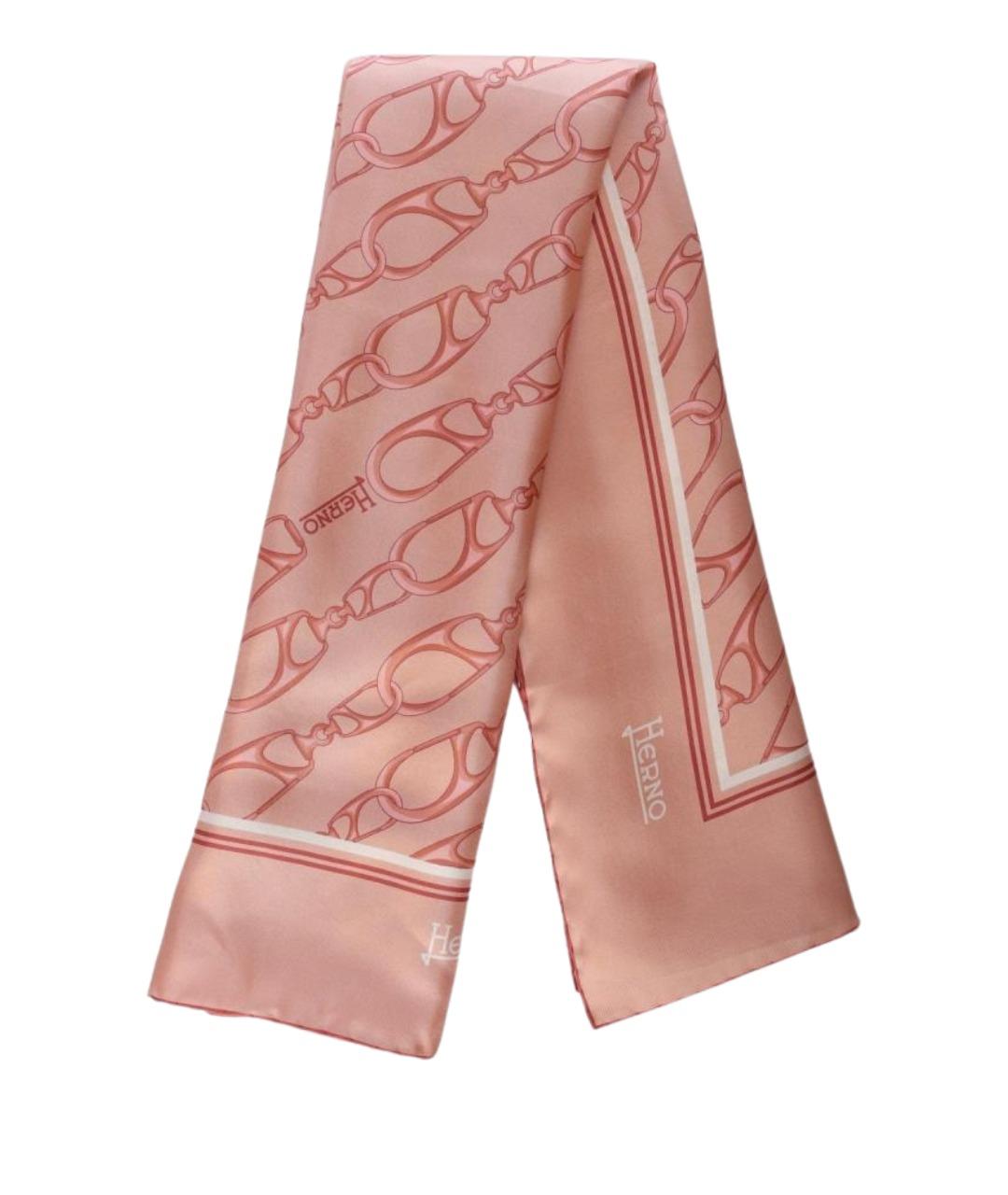 HERNO Коралловый шелковый платок, фото 1