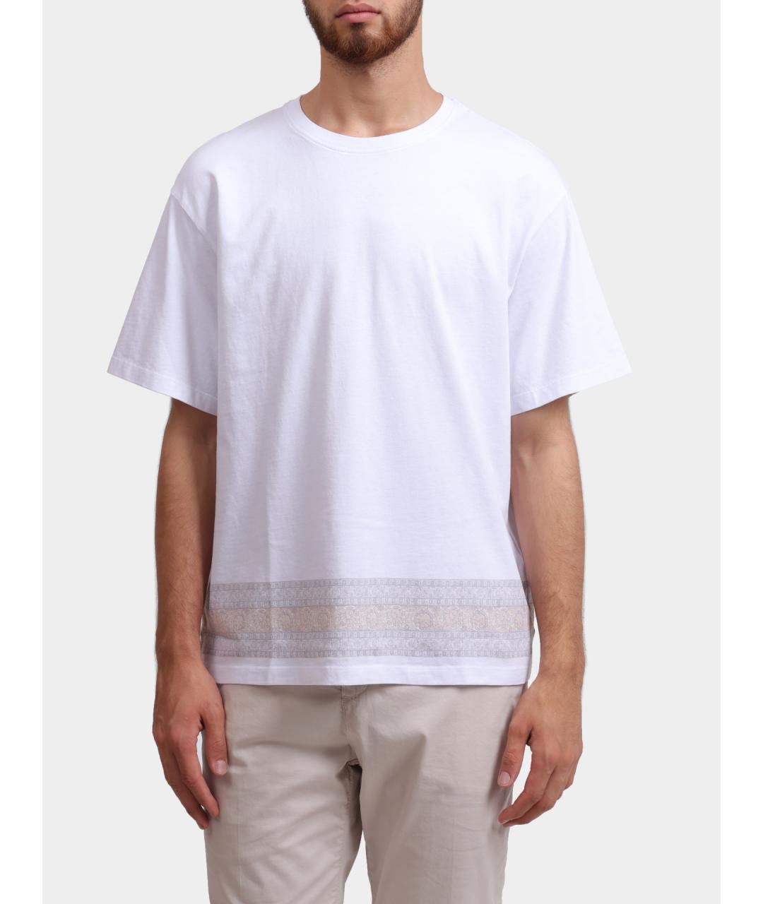ETRO Белая хлопковая футболка, фото 6